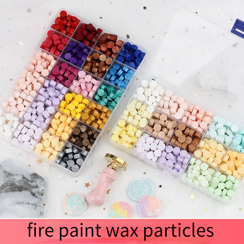 

Creative Mixed Color Fire Paint Wax Particles for DIY Hand Account Wedding Invitation Envelope Sealing Wax Supplies