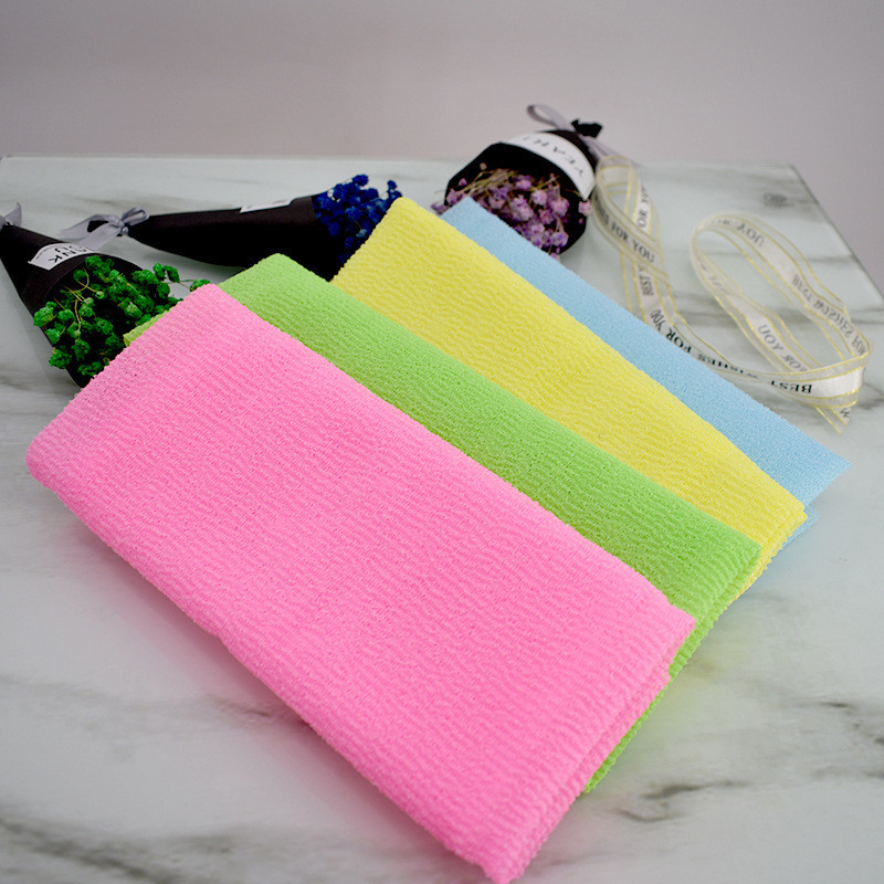Exfoliating Rubbing Bath Towel Washcloth Elastic Shower Strap Body Washing Clean Towel Body Scrub Cl