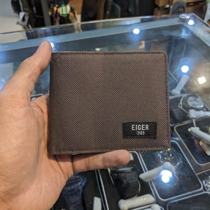 EIGER 1989  DOMPET CANVAS HORIZONTAL 1.2 SHORT WALLET - DRAK BROWN
