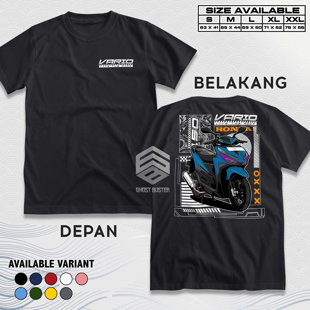 Kaos Racing Honda Vario 150 Live The Ride Baju Distro Motor Herex Honda Gank Modifikasi Tshirt Otomo