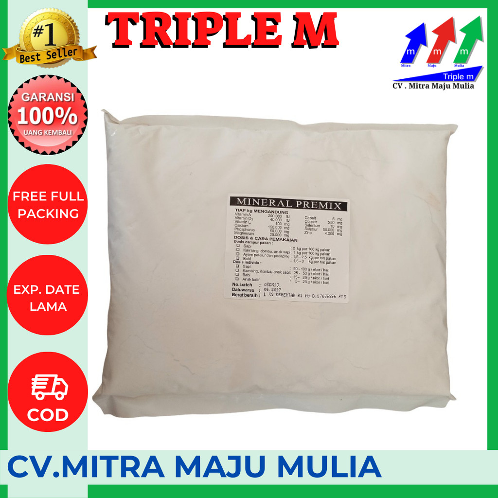 Mineral Premix Untuk Ternak TMC 1Kg dan 2Kg  (ORIGINAL PACK)