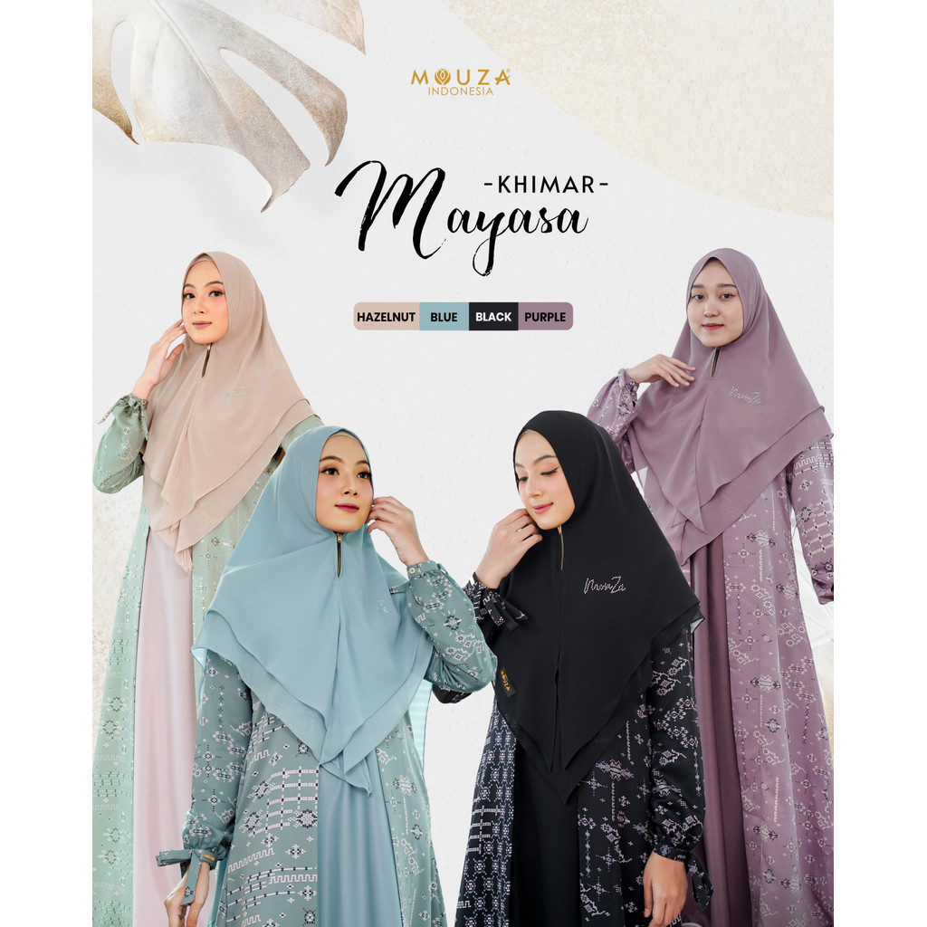 MOUZA - Khimar Ceruty Premium Mayasa Khimar Muslimah Wanita By Mouza