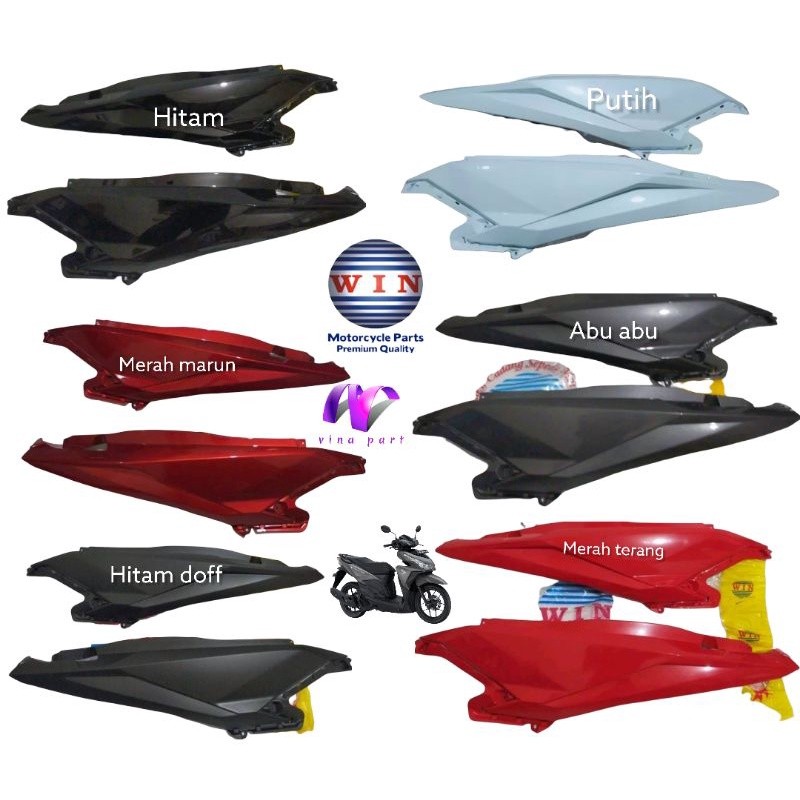 cover body belakang vario 125 150 led old k59 putih hitam merah marun hitam doff abu abu merah cokla