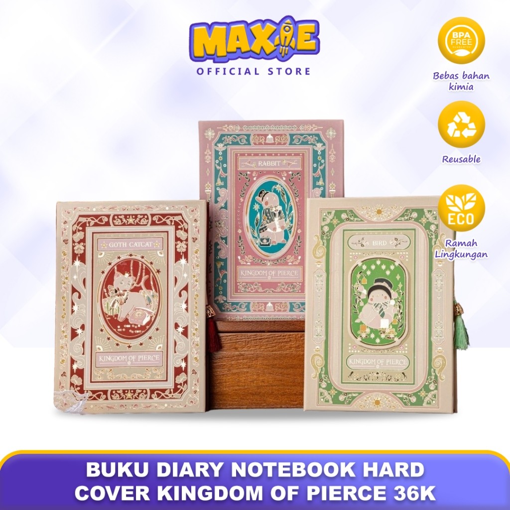 

Buku Diary Notebook Hard Cover Kingdom Of Pierce 36K - 0097