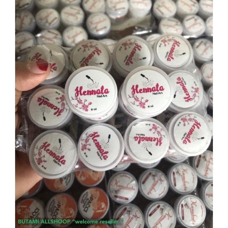 [PAKET] KANUKUTA BPOM/ HENNATA/,PACCI nail art isi 1 LUSIN ( 12pcs ) HALAL ( tembus wudhu)(READY STO
