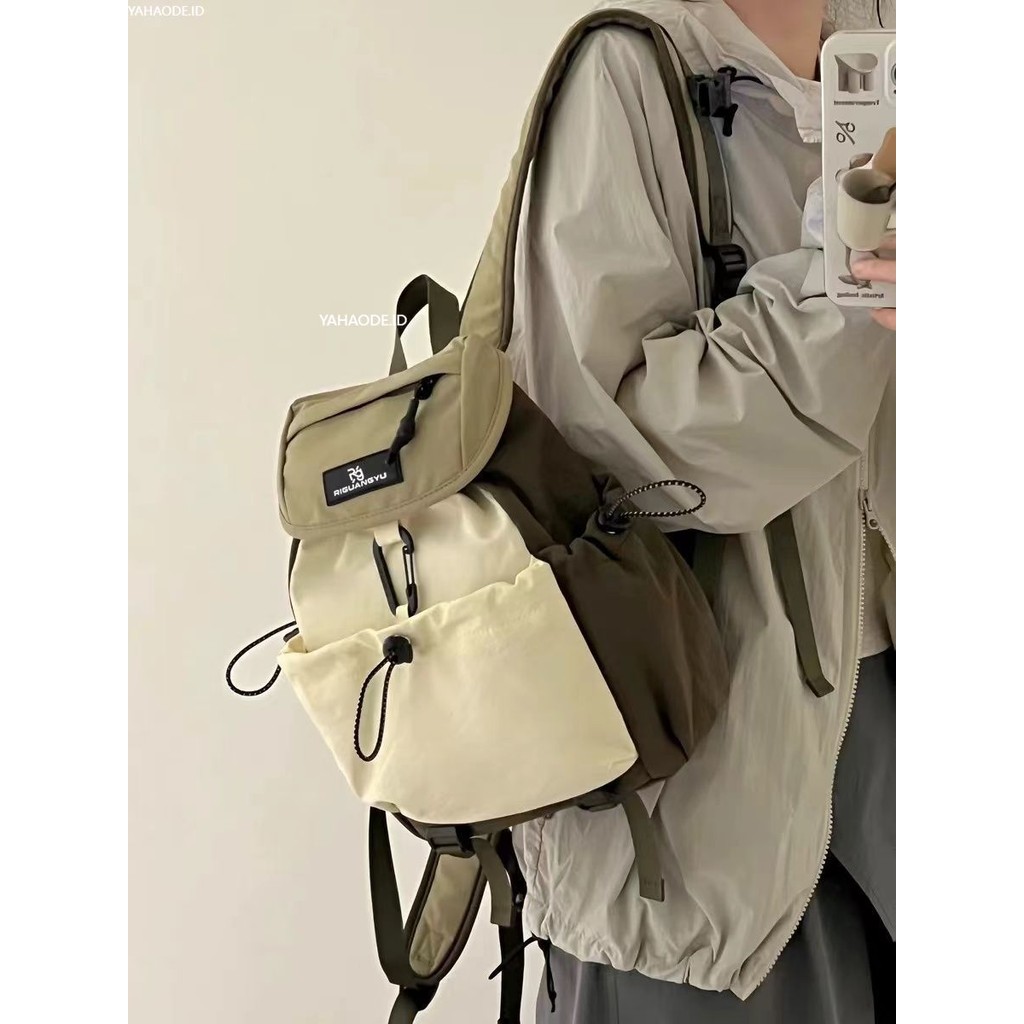 YAHAO- Ransel Kecil Perjalanan Santai Tas Sekolah Mini Olahraga Ransel Pendakian Gunung Luar Ruangan