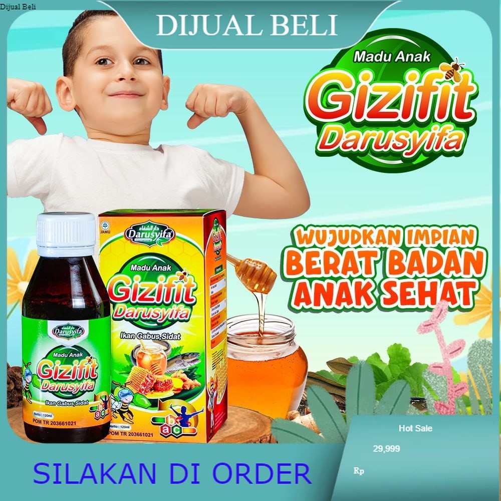 

Madu Gizifit untuk kecerdasan kesehatan gemuk anak -madu ikan sidat - 120ml