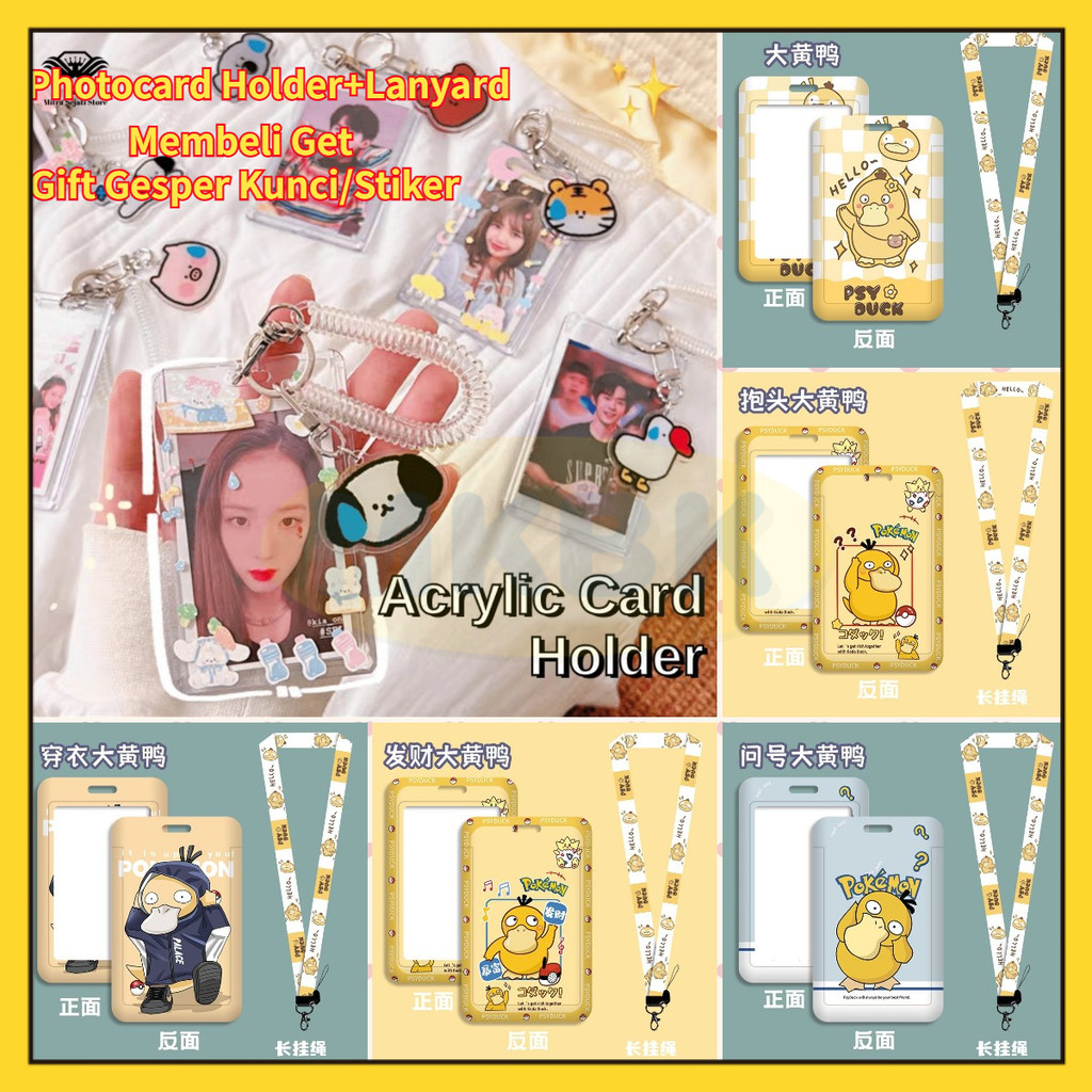 

⭐ MKBK ⭐ Id Card Custom + Lanyard Card Holder Photocard Id Card Holder Aesthetic Nametag Gantungan Id Card Custom Lanyard Id Card Card Holder Transparan Holder Photocard Dapatkan Keychain dan Stiker Hadiah Acak