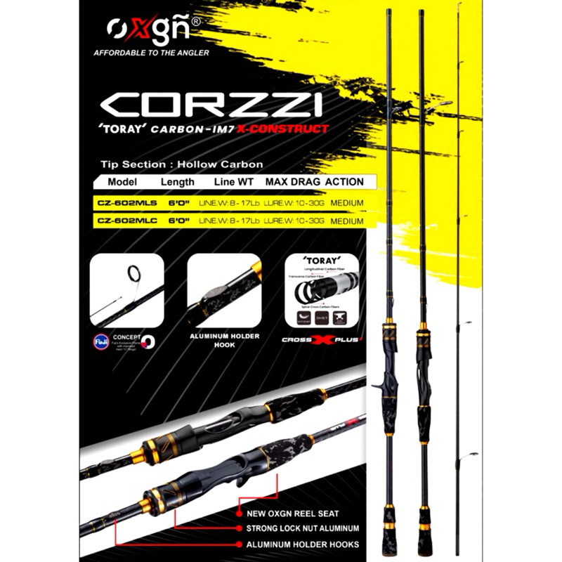 Joran Spinning Bc Oxgn Corzzi 8-17lb 180cm Fuji Ring