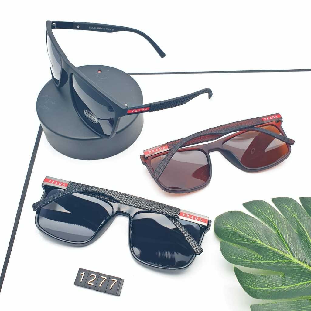 Best Style Product TerbaruPrada Kacamata Hitam Sunglasses Polarized Style Kotak Metal Model P1277 Fa