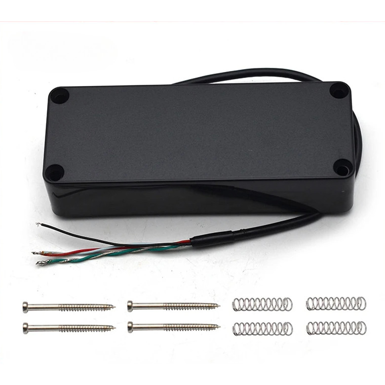 Sealed Soapbar 4 Hole Bass Guitar Pickup 5 String Double Coil Humbucker Pickup 104.5*38mm Ceramic Ma