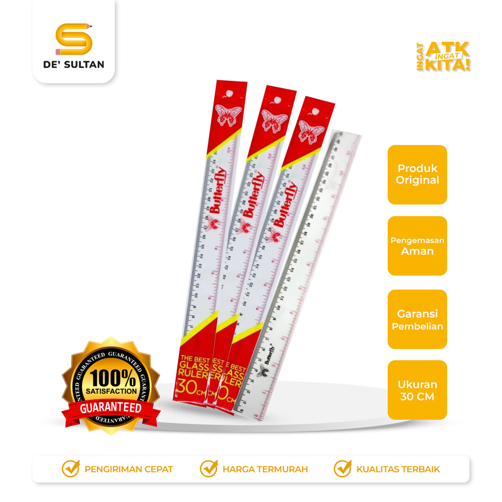 

BUTTERFLY PENGGARIS PLASTIK 30cm (1PC)
