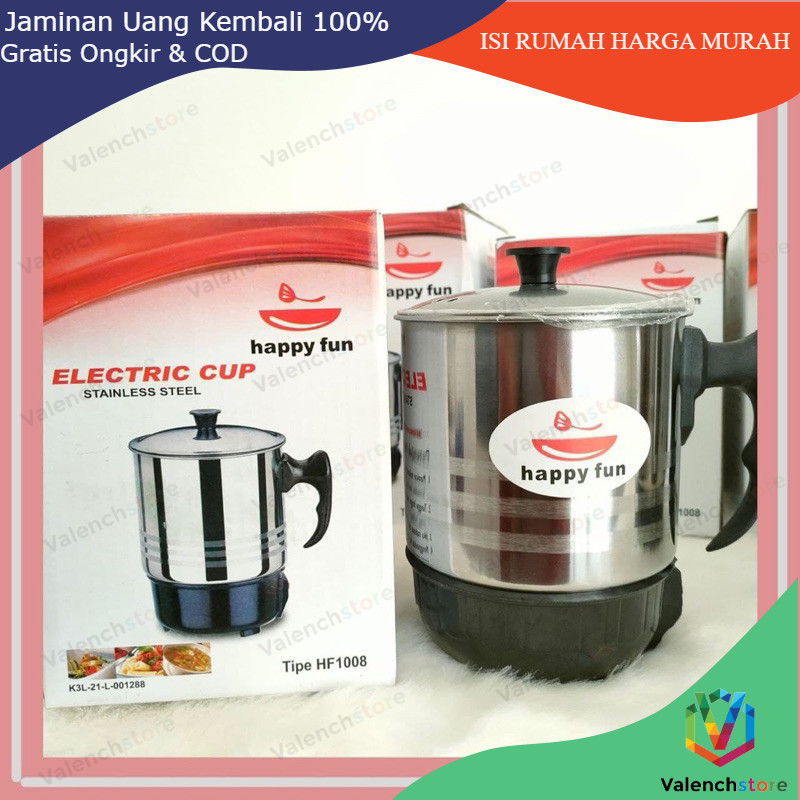 Teko elektrik / Electric Heating Cup - Teko Listrik - Mug Elektrik Happy Fun / teko listrik