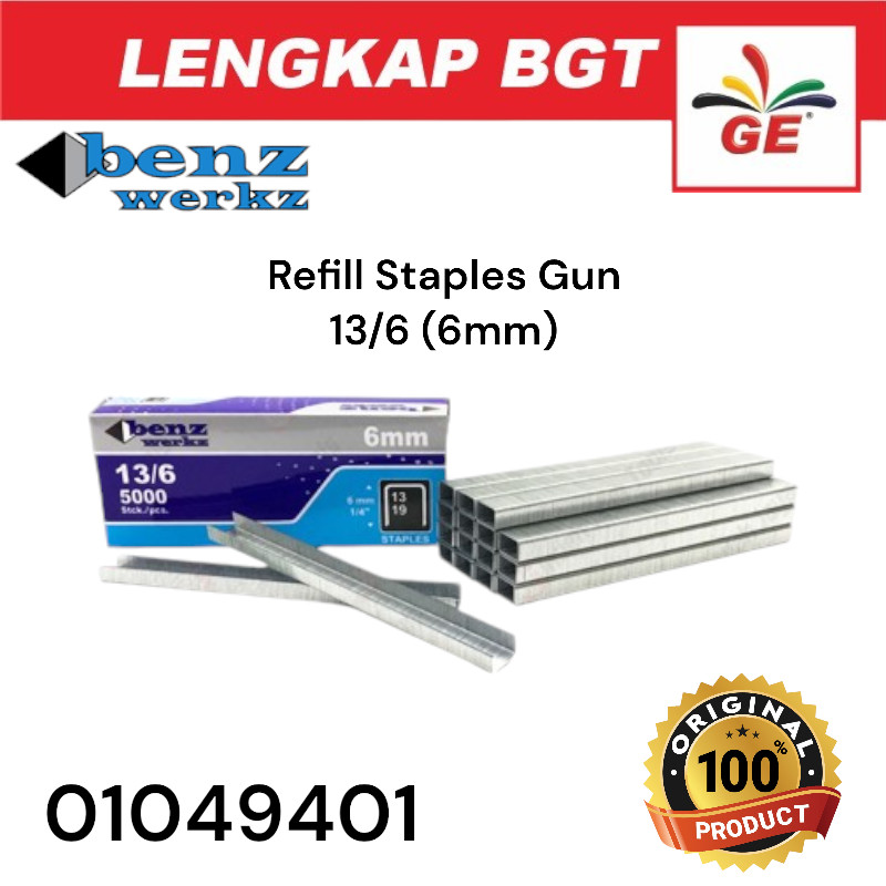 

BENZ Isi Staples 13/6 Stapler 6 mm R23 - Refill Air Staples Gun Hekter - 01049401