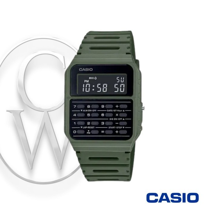 Jam Tangan Casio CA-53WF-3B Pria Karet Kalkulator ORIGINAL