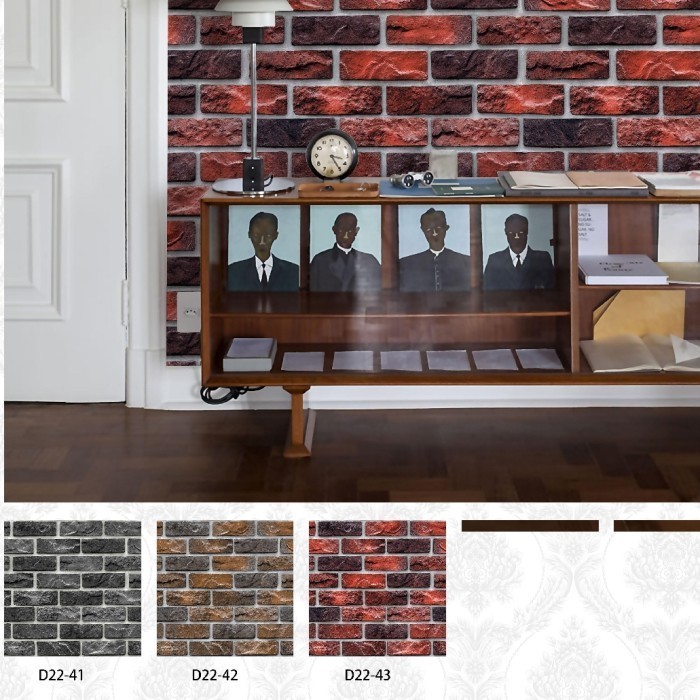 WALLPAPER DINDING MOTIF BATU ALAM 3D MODERN BAHAN VINYL PREMIUM