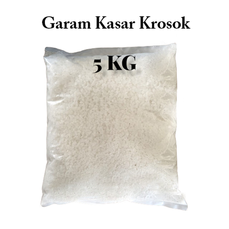 

Garam Kasar 5 KG / Garam Krosok / Garam Murni Asli / Garam Kolam Garam Pupuk Garam Aquarium / Garem Kasar Kristal Krosok Non