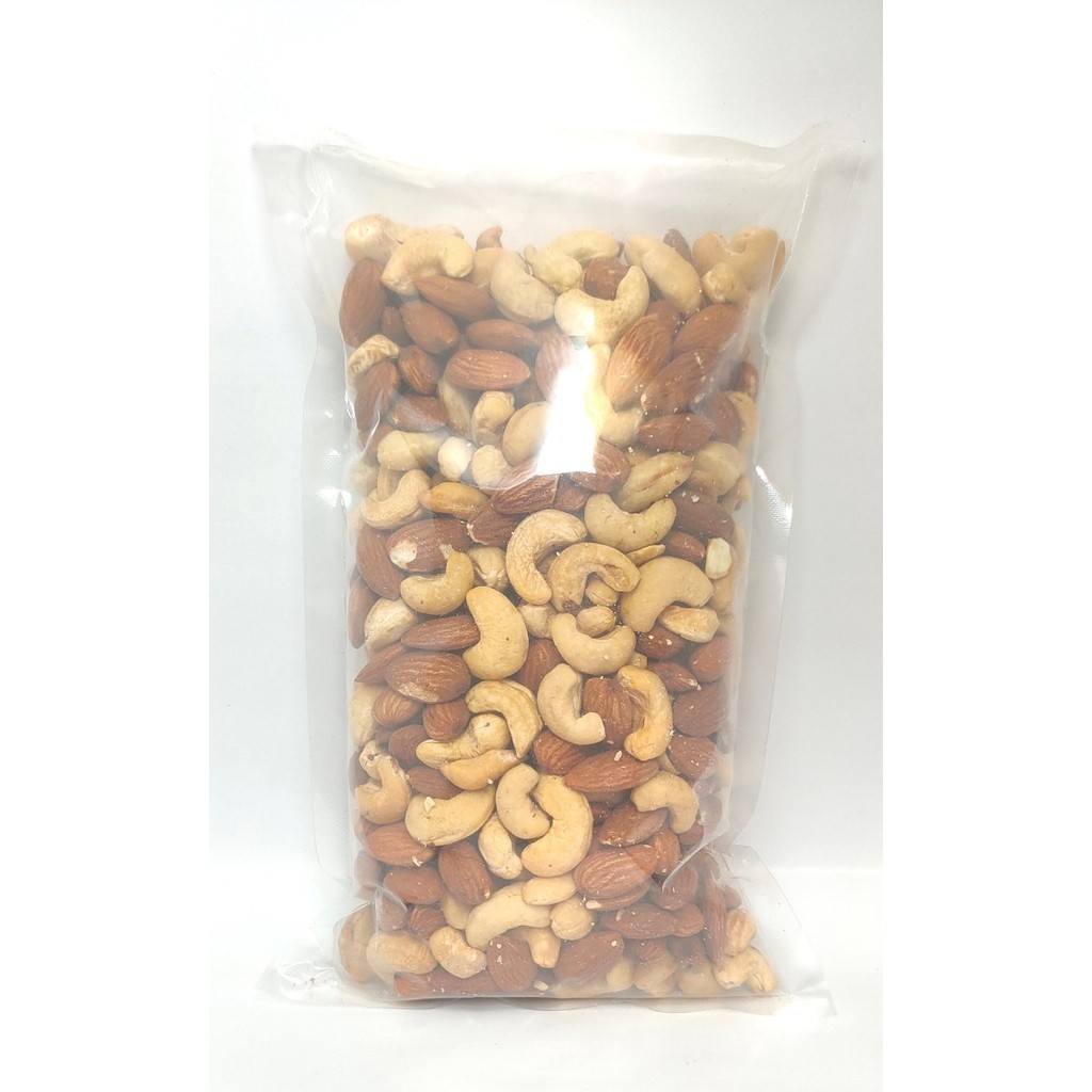 

500gr Roasted Mix Almond Utuh & Mede Utuh Varian Rasa Original/ Asin - Original