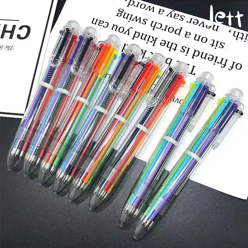 

[Ready]Pena Bolpoin Enam Warna Transparan Pena Bolpoin Batang Transparan Multiwarna Kreatif Jepang Pena 6 Warna Pena Minyak Penanda Catatan Multifungsi-Jett