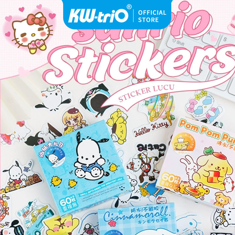 

Stiker Sanrio Aesthetic Sticker Kisscut Box isi 60 Pcs Lembar 1 Box Sticker Stiker Stiker Lucu Anak