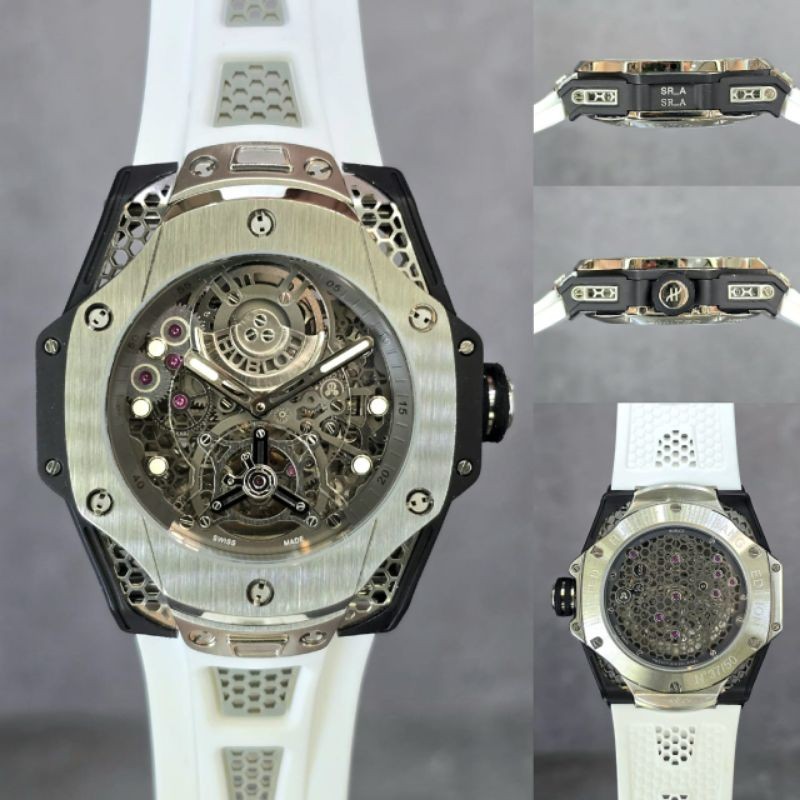 JAM TANGAN PRIAMEWAH HUBLOT BIG BANG SR-A WHITE AUTOMATIC SWISS