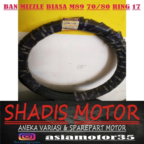 Ban Mizzle Biasa M-89 Ukuran 70/80 Ring 17 Bukan Ban Tubeless