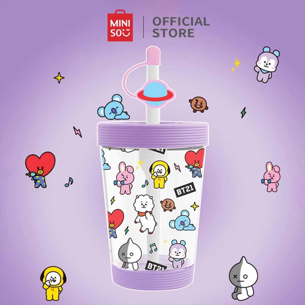MINISO x BT21 Collection tumblr straw 535ml