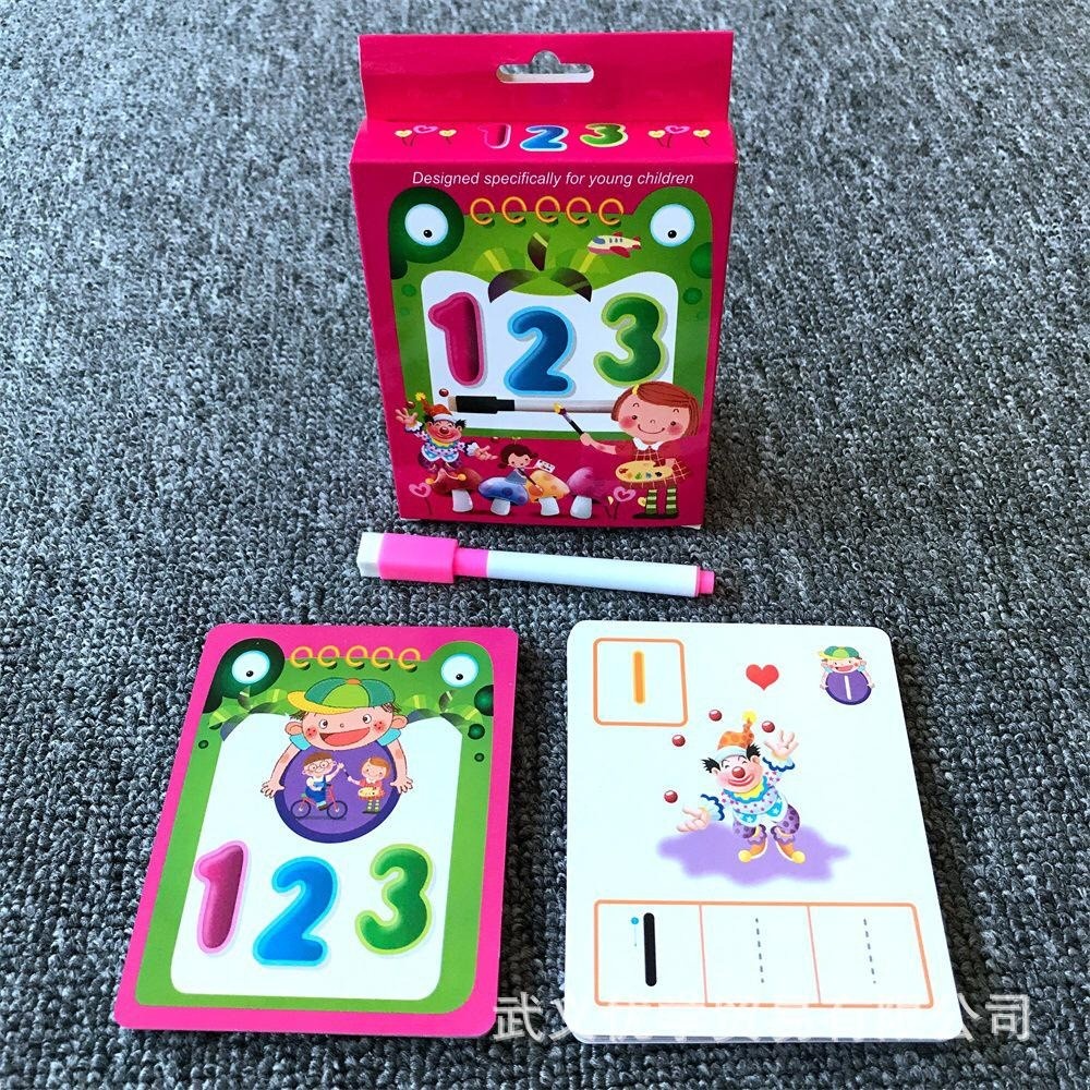 Kidsink Wipe Clean Flash Card / Fash Card Kartu Pintar Bisa Hapus/ Sudah Dilengkapi Spidol