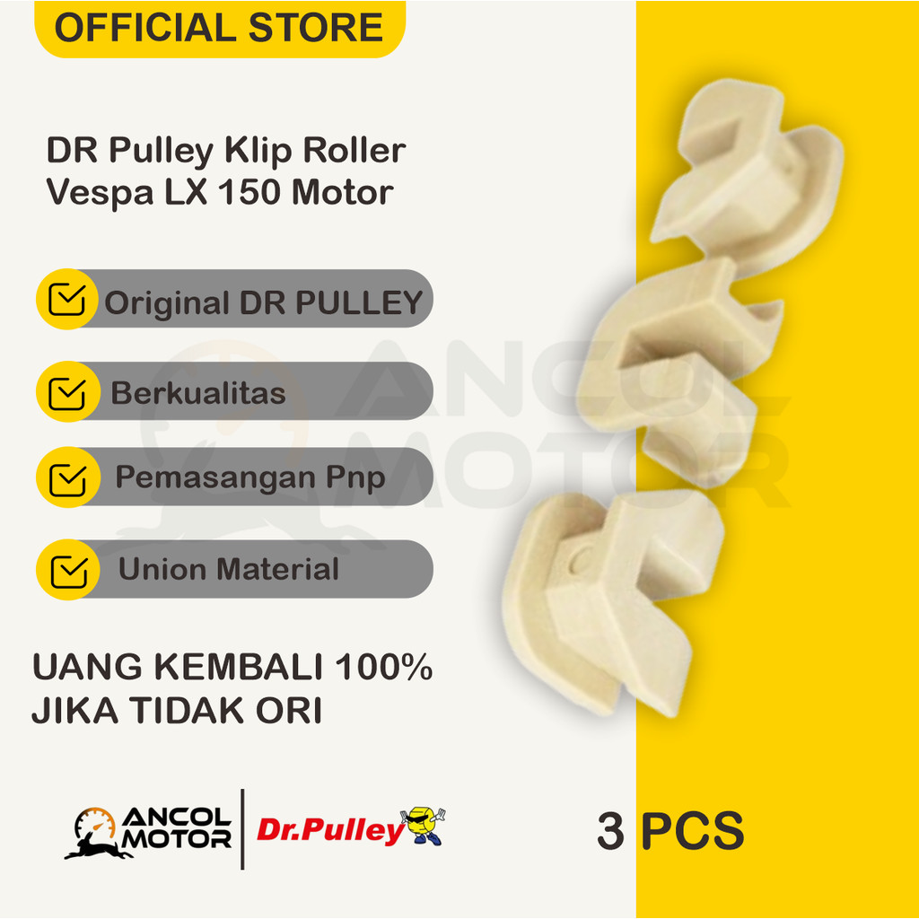 DR Pulley Klip Roller Vespa LX 150 Sprint Primavera Iget Liberty 2v 3v Slide Piece SP1917-N