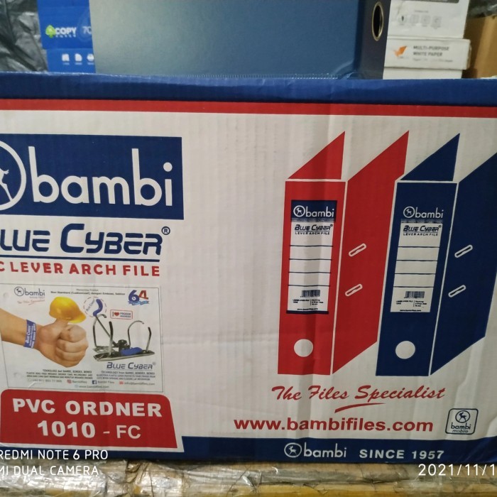 

Ordner PVC Lever Arch File 1010 Bambi F4 folio Isi 12 Pcs