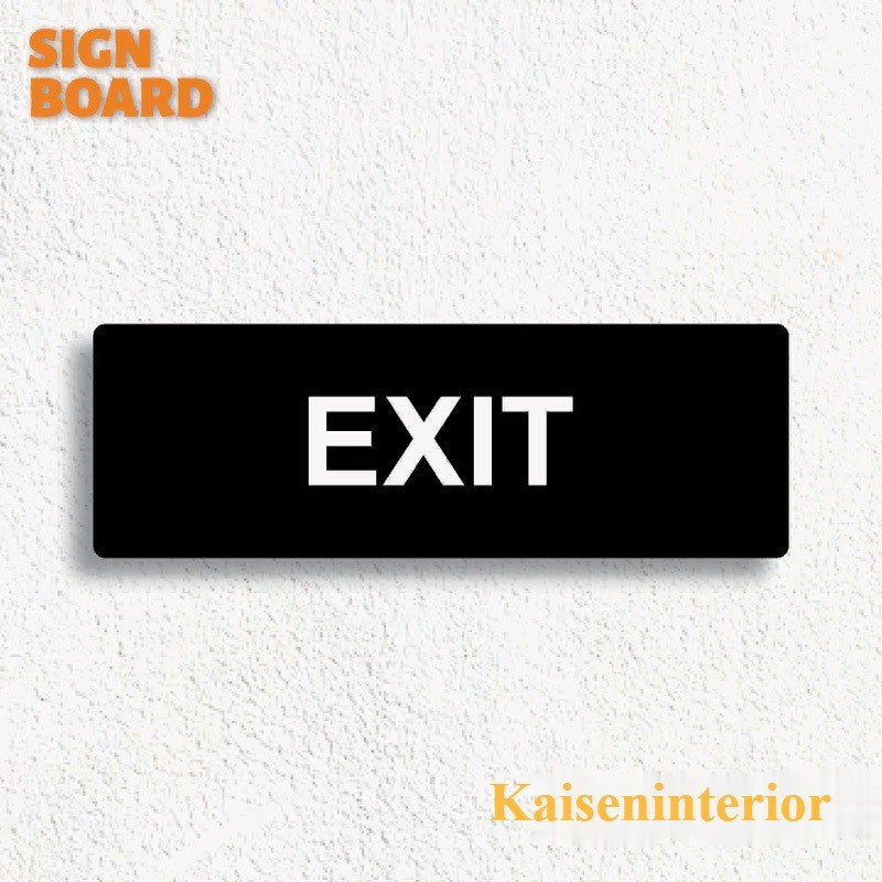 

Sign Exit Jalan Keluar Tanda Sign Board Akrilik Papan Nama Ruangan Tempel Dinding Timbul