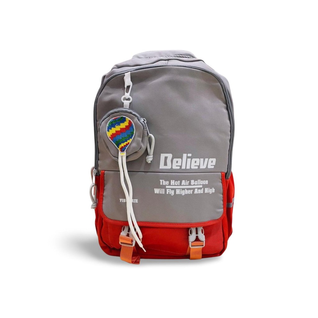 Tas Ransel Perempuan Wanita Cewek Punggung Ala Korea Kuliah Aesthetic Dapat Dompet Kecil Backpack Mo