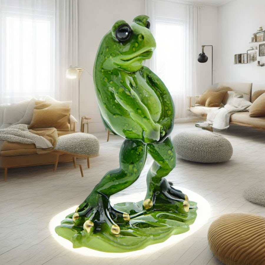

Home decor Frog Sculptures and figurines, Room decoration Statue,Artificial Animal Ornament