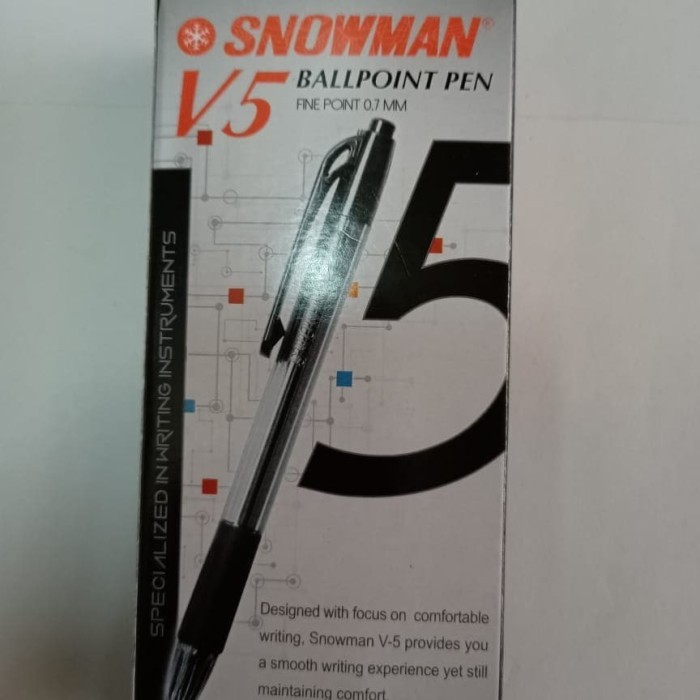 

[New] Pulpen snowman V5 0.7 mm - Hitam