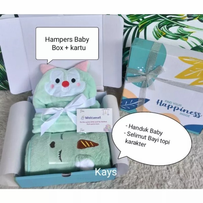 

Hampers Bayi Kado Hadiah Bayi Newborn Selimut Handuk Kado Bayi - HS Chipmunk, Its Girl