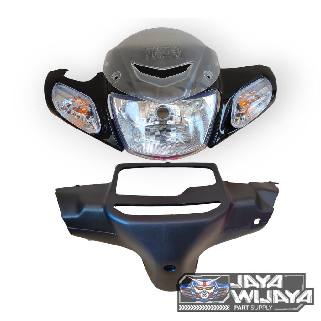 Batok kepala full set depan belakang fiz R / vega R lama warna hitam set visorBatok kepala full set 