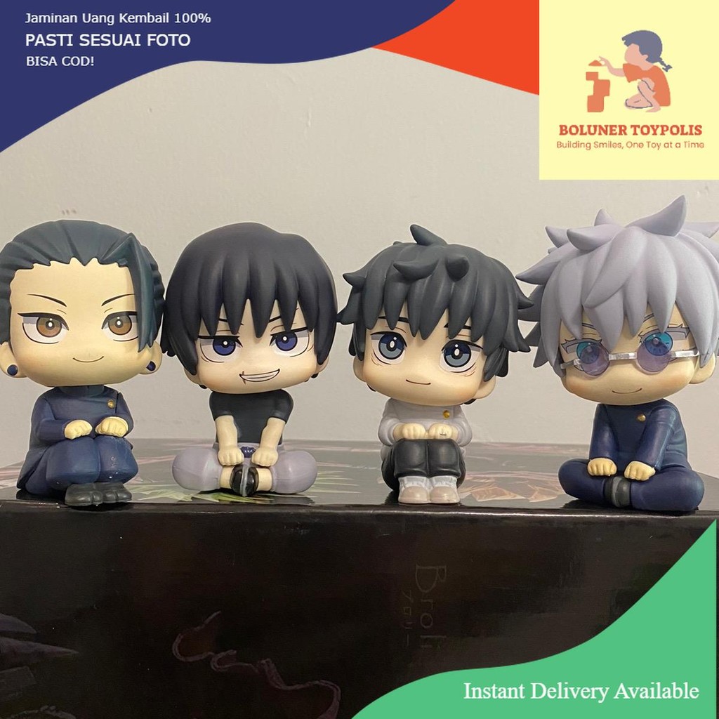 Figure Jujutsu Kaisen QAHEART Gojo Geto Yuta Toji Look Up PVC Chibi Pajangan Anime Action Figure Toy