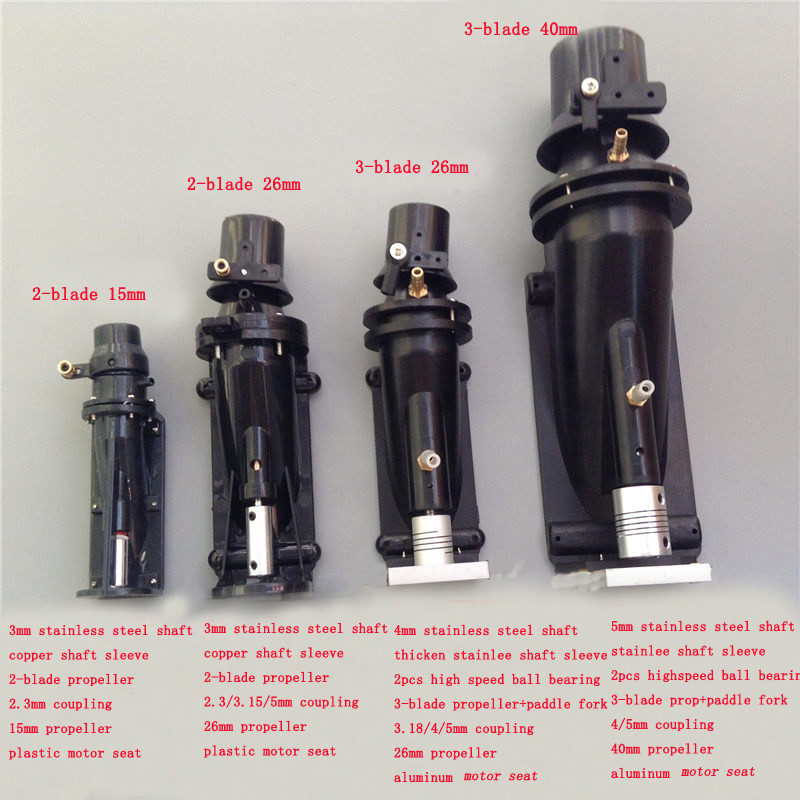 15mm 26mm 40mm 1pcs Water Jet Boat Pump Spray Water Thruster 2-Blade/3-Blade Propellers w/Coupling S