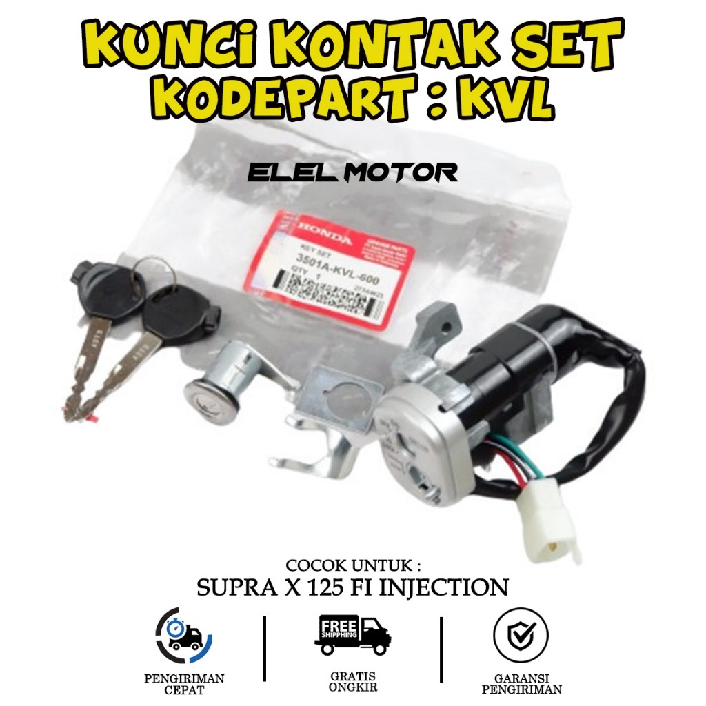 Kunci Kontak Jok Key 1 Set Honda Supra X 125 Fi Injeksi Lama Batman 2007 Up KVL