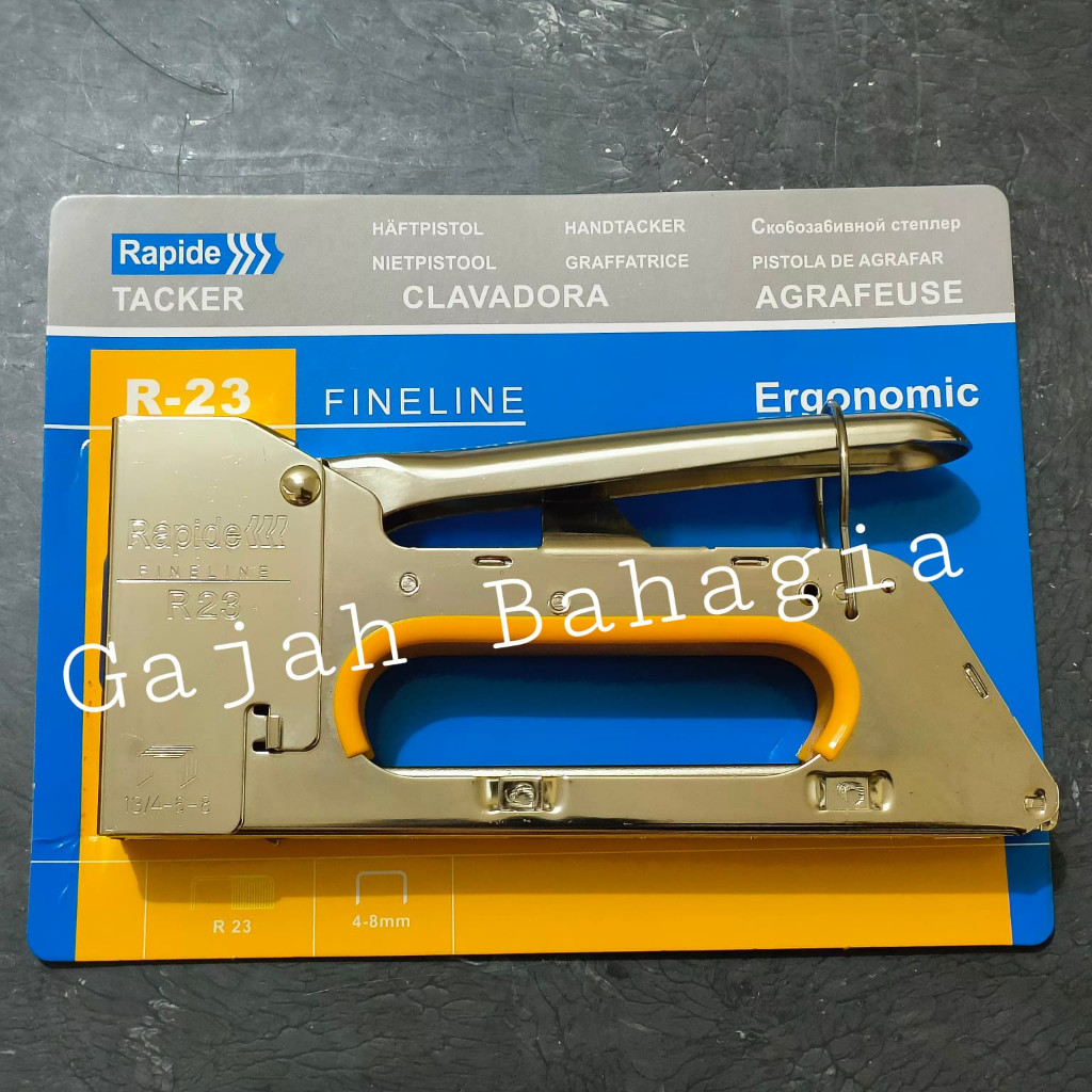 

Rapide R23 Staples hand gun tacker Hekter Stapler tembak manual R 23