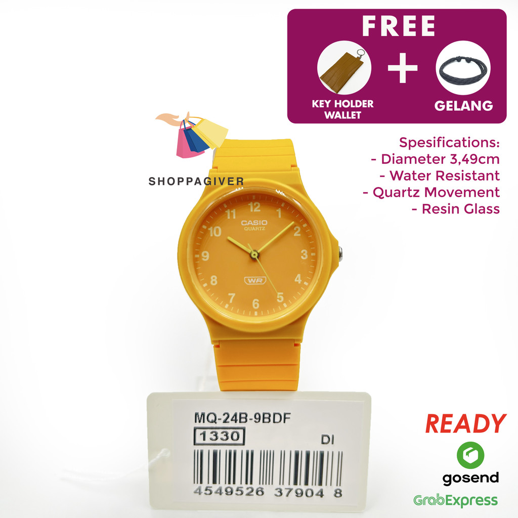 Jam Tangan Casio Original MQ-24B-9B / MQ-24-9BDF Analog Bio Resin Eco Product Bergaransi