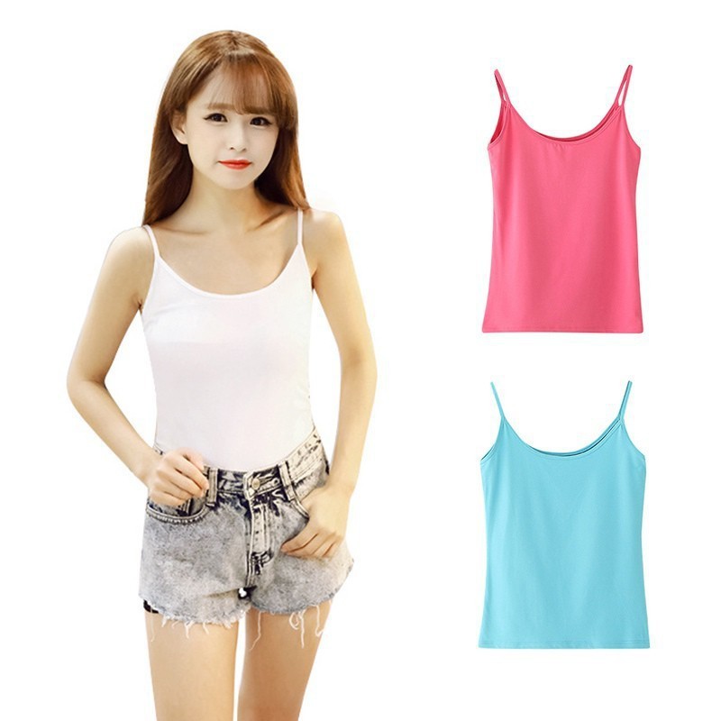 iseven p TANKTOP TALI | TANKTOP POLOS | TANK TOP WANITA | ONGKIR 1 KILO MUAT 15 PCS QGB Queen Grosir