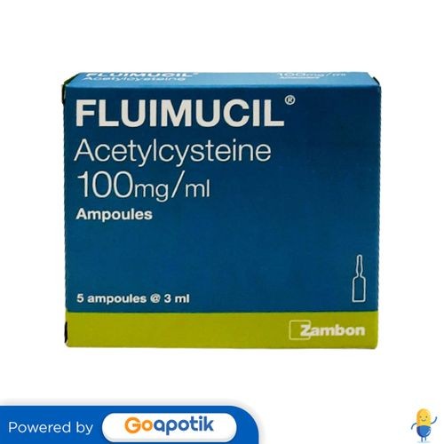 Fluimucil 100 Mg/Ml Cairan Inhalasi 3 Ml Box 5 Ampul