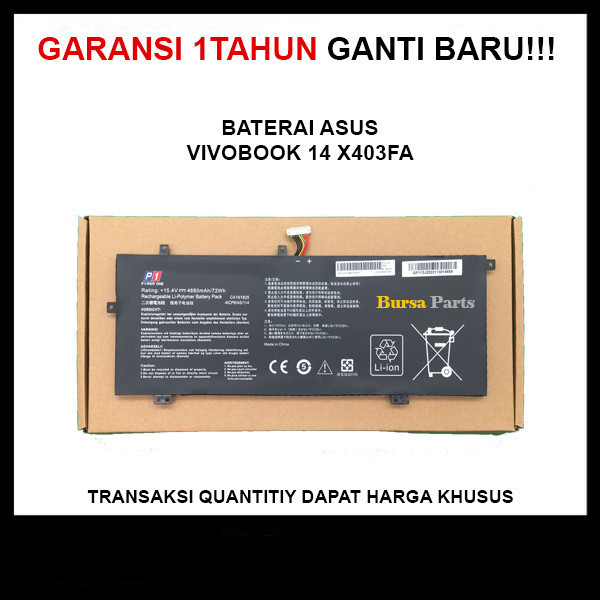 Baterai Laptop Asus VivoBook 14-X403FA .