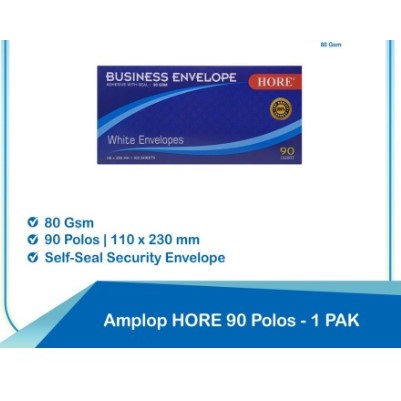 

Amplop HORE 90 Polos 80 Gsm TEBAL