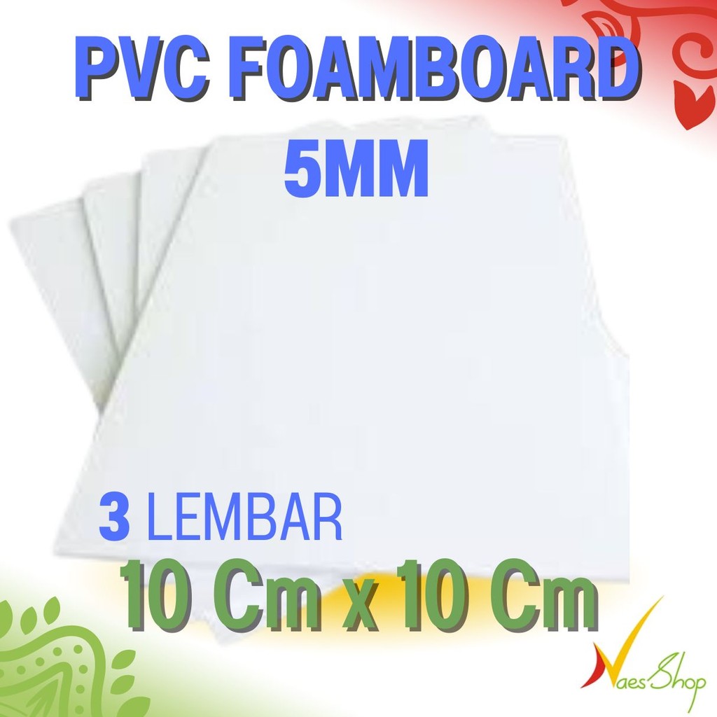 

PVC Foam board 5mm lembaran 10cmx10cm 3bj