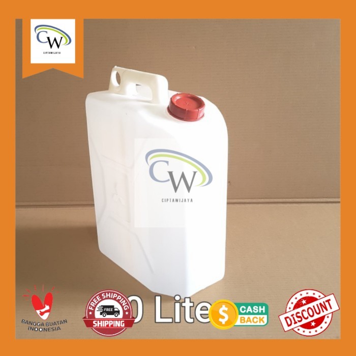 Jerigen 20 liter Baru Tebal/ Jeliken 20 liter putih