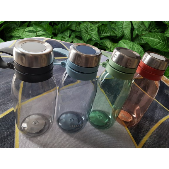 Kiara Botol Minum Plastik Transparant / Botol Minum Plastik 580 Ml / Botol Minum Kekinian Korean Sty