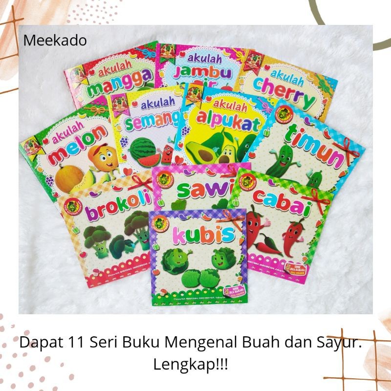 

Grosir ( 11 Buku ) Buku Cerita Anak Mengenal Buah dan Sayur Grosir Buku Anak Murah