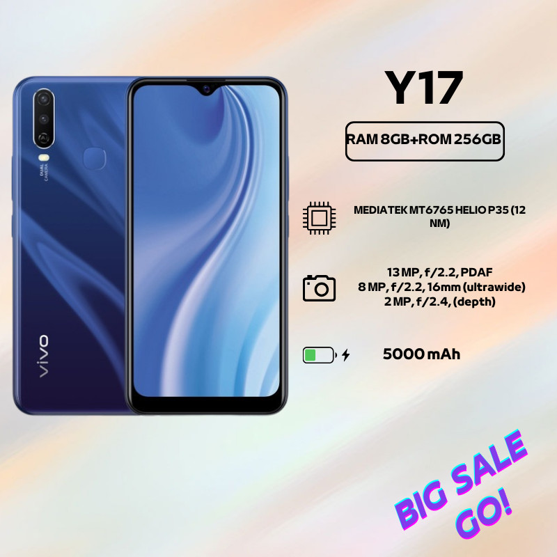 VIVO Y17 HP MURAH CUCI GUDANG RAM 8GB ROM 256GB Baterai 5000mAh HANDPHONE ANDROID